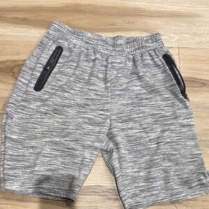 Ring of Fire Heather Gray Athletic Shorts with Black Accents